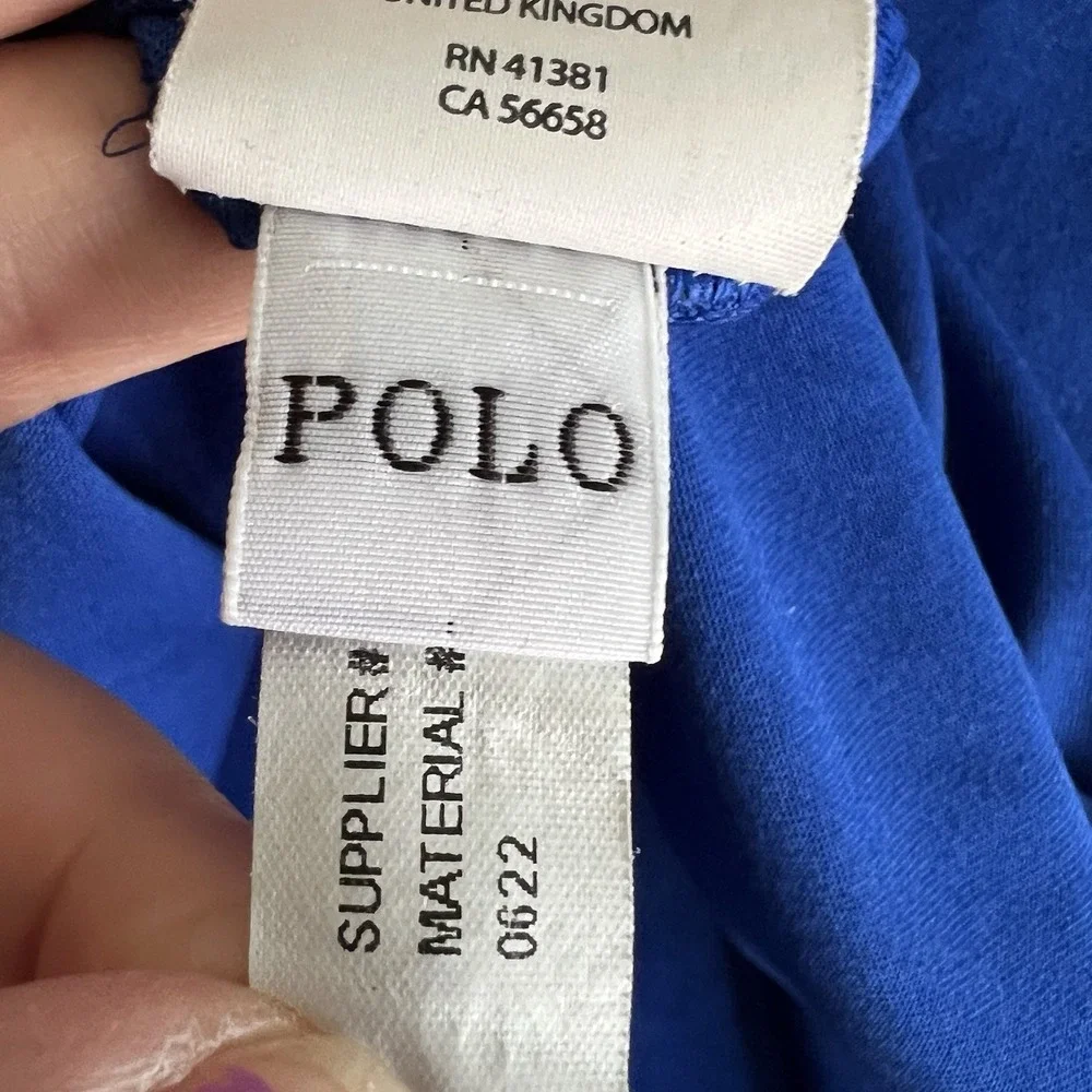 Polo Ralph Lauren Blue W/ Red Horse Men's 2XL T-Shirt Soft Stretch Lightweight